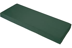 BRILLARS Outdoor Garden Bench Cushion 2 Seater for Patio Furniture, Water Resistant Heavy Duty Soft Replacement Cushions Seat Pad Sofa Pillow (Bottle Green, 114x38x5cm / 45x15x2")