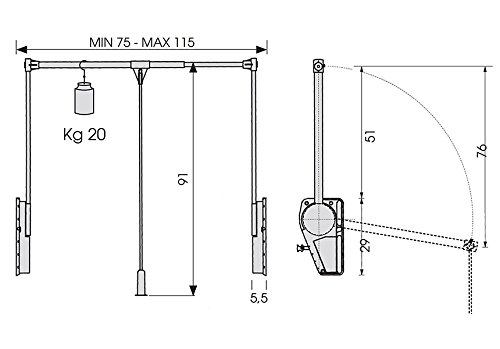 Kleiderlift 20 KG DUO SUPER LIFT - 4