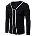 Produktbild Elecenty V-Ausschnitt Tops Herren,Männer Mantel Jacke Oberteile Langarm T-Shirt Herbstmode Bluse Oberhemden Hemden Abschlag Oberteile