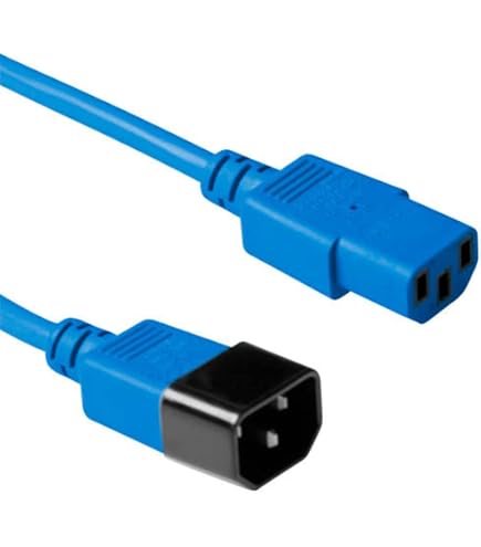 ACT Cavo Di Alimentazione Schuko C13 1.2 Metri, Colore Giallo, Per PC, Monitor, Stampanti, 230V/10A, Modello AK5141 - 2