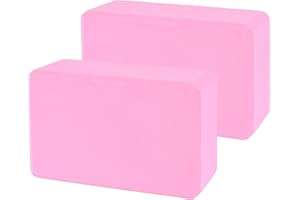 MIKIULY Bloc de Yoga,Briques de Yoga,Foam Blocks Set of 2, Kit Antidérapants,Blocs pour Pilates,High Density EVA Bricks,pour Soutenir et Renforcer les Poses,pour Homme et Femme