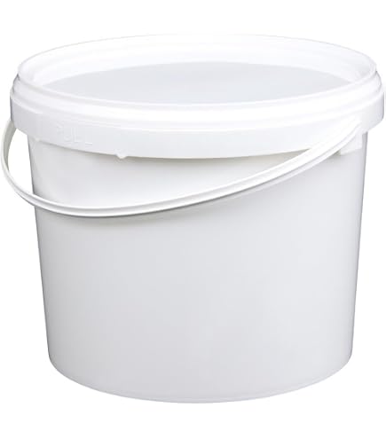 3 Secchi In Plastica Per Alimenti 25L Con Coperchio Trasparente, Impilabili, Per Farina, Acqua, Conservazione, Uso Alimentare E Domestico