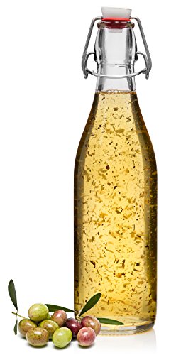 Bormioli Glasflaschen mit Bügelverschluss ‚Giara‘ 12 teilig | Füllmenge 500 ml | Gesamthöhe 26,5 cm | Perfekt um Öle anzusetzten, Schnäppse zu veredeln oder zum servieren von Wasser, Säften und Weinen - 2