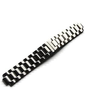 Uhren-Armband Metallband 22mm massiv Edelstahl poliert Anstoß halbrund Faltschließe POLJOT