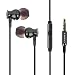 Produktbild In-Ear Kopfhörer LASMEX E15, Ohrhörer mit integriertem Mikrofon und Fernbedienung für iOS- und Android- Geräte, 1,25 m Kabellänge, 3,5 mm Klinkenstecker, 3 Paar Ohrstöpsel, Schwarz