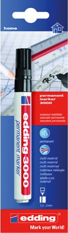 Preisvergleich Produktbild Permanentmarker "edding 3000", schwarz