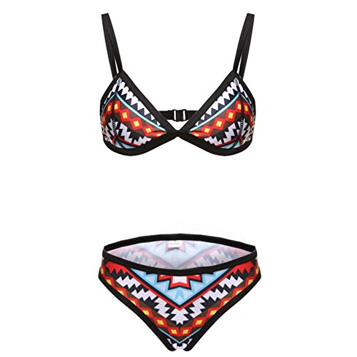 CRAVOG Sexy Damen Bikini-Sets Bikini Push up Bandeau Badeanzug Bademode Badebekleidung - 2