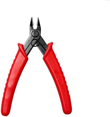 LucyGod Mini Wire Cutter Electronic Wire Side Small Cable Cutter Chrome-vanadium Steel Anti-slip Plastic Diagonal Stripper Plier for SOFT THIN Material