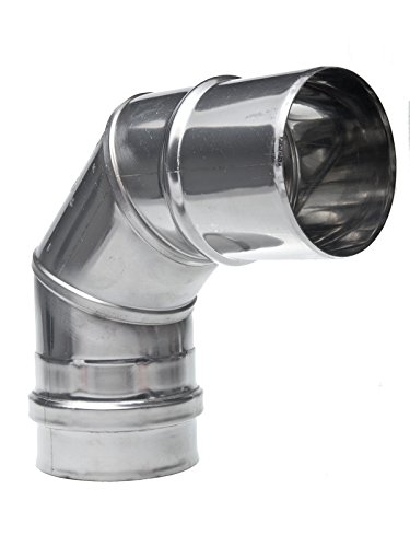 Winkel Edelstahl DN 130x87 130mm Schornstein Sanierung Rauchrohr Ofenrohr Abgasrohr