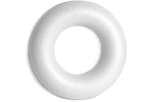 INNSPIRO Couronne plate de porex diamètre 25 cm, formes géométriques, blanc, A3385