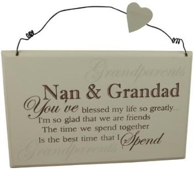 Grandparent Gift Plaque - Best Nan &amp; Grandad
