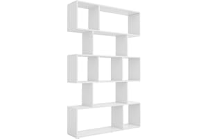 OSKAR-STORE Livinity Raumteiler Aramis Weiß 106 x 161,5 cm, Standregal, Stufenregal stehend