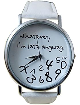 Franterd® Damen-Armbanduhr Elegant Uhr Modisch Zeitloses Design Klassisch Leder Römische Ziffern-Leder-analoge...