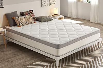 Moonia - Matelas Ressorts Ensachés 180 x 200 cm - Grand Lit - Matelas de Haute Durabilité - Matelas Anti-acariens - Modèle Spring Max Ressorts Ensachés