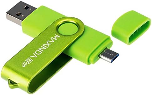 MAXINDA OTG Micro USB 3.0 Flash Memory Stick 16GB Swivel Pen Drive For Android Smartphone Tablet &amp; PC (Green)