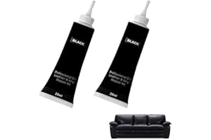 TUKNON Renovateur Cuir, Pâte Réparatrice Cuir,Leather Repair Cream,Crème Réparatrice Cuir,Pâte Réparatrice Simili Cuir,Pâte Réparatrice Cuir Noir,Kit Rénovation Cuir,Leather Cream,Renovateur Cuir,2Pcs,Noir