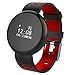 Produktbild Sport Armbanduhr Fitness Tracker mit Herzfrequenz Blutdruckmessgerät IP68 Wasserdicht Activity Tracker Smart Armband mit Sleep Monitor Schritt Tracker für iPhone Android Smartphones, rot