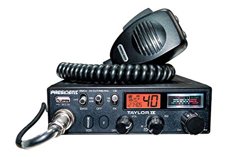 President Taylor-IV Emisora CB Puede funcionar con 12/24 voltios 40 Canales Am/FM
