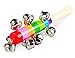 Hangqiao Baby Kids Rainbow Wooden Handle Bell Jingle Stick Shaker Rattle Toys
