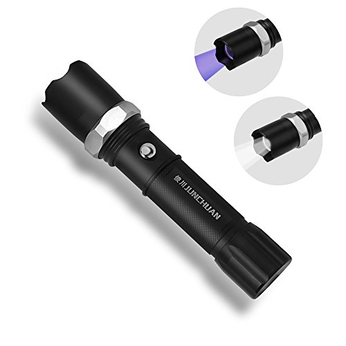 craftsman168 2 in 1 torcia elettrica, luce bianca e 395nm UV Torch rivelatore di urina nera, 4 modalità di luce per la ricerca di macchie sul pavimento di tappeti Tappeti e valuta autentica