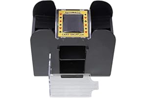 Rosemary Automatic Card Shuffler(6-deck), Automatic Poker Card Shuffler Machine Great for Classic Poker & Trading Card Games