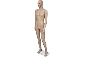 vidaXL Mannequin de Vitrine Homme Support de Verre Magasin Couture Présentoir