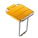 Produktbild Meng Wei Shop Bad-Klapphocker Wandhängesitz Veranda Flur-Wandbank Duschbadbank Wandhocker Waschbecken Wandstuhl Senior-Badestuhl Belastbarkeit 200kg (Color : Yellow, Size : 40.7 * 36 * 48cm)