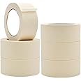 MARKQ Masking Tape 2" x 20 Yards | Strong Adhesive Tape for Painting, Decorating, DIY Home, Office, School Stationery, Arts, DIY Crafts etc [6 Roll]
