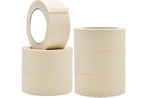 MARKQ Masking Tape 2" x 20 Yards | Strong Adhesive Tape for Painting, Decorating, DIY Home, Office, School Stationery, Arts, DIY Crafts etc [6 Roll]