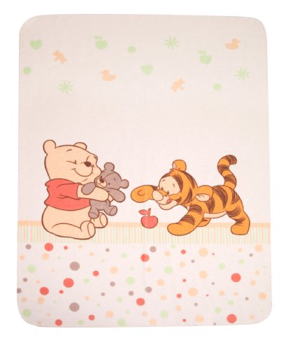 Julius Zöllner 9610010003 - Baby Pooh and Friends Kuscheldecke bedruckt, 75x90 cm