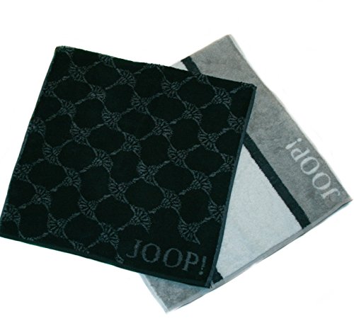 JOOP! 1611 Black & White Cornflower Gästetuch 30 x 50 cm 3er SET - 2