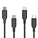 Produktbild RAVPower [2-Pack USB C auf USB C Kabel 90cm/180cm unterstützt Schnellladen für USB Typ-C Geräte wie Galaxy S8, S8+, MacBook, OnePlus 2/3, Nexus 5X / 6P Lumia 950 /950XL, Huawei P10 usw. Schwarz