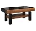 Produktbild Höhenverstellbarer Esstisch "Postira" 23, Farbe: Walnuss / Schwarz, teilmassiv - Abmessungen: 52 - 76 x 120 - 160 x 70 cm (H x B x T)