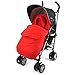 Silver Cross POP Footmuff - Liner & Head-support With Pouches Highly Padded (Warm Red)