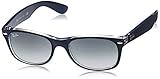 brille gestell titan Protective case included Ray-Ban Unisex - Erwachsene Sonnenbrille New Wayfarer, Gr. 52mm (Gestell: Blau, Transparent; Gläser: grau verlauf)