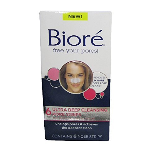 Biore Ultra Deep Cleansing Pore Strips, 6 Nose Strips each