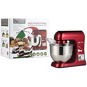 Robot De Cuisine 300W Avec Bol Inox 12 Tasses - Hache Viande, Légumes, Fruits, 3 Vitesses, Inclus Spatule
