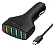Aukey CC-T4 54W 4-Port USB Car Charger with Quick Charge 2.0 and Micro USB Cable for Samsung Galaxy S7/S6/Edge, Nexus 6P/5X, LG G5, iPhone and More - Black RS.1689.00