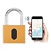 Produktbild YMXLJJ Bluetooth Smart Padlock Zweite Generation Austauschbare Batterie Aluminium Material Anti-Smash Ios Und Android APP Entsperren Anwendbar Für Türen, Rucksäcke, Kofferraum, Fahrräder,Gold