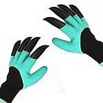 Gants de Jardin avec Creuser, Kungix Gants de Jardinage pour Plantation Ronces Plantes de Pépinière Durable Anti-maillant avec ABS-plastique Griffes pour Jardin et Maison Outil Gants, Meilleur Cadeau Pour Jardiniers