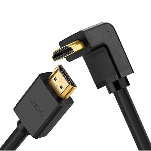 HDMI Kabel UGREEN 1m High Speed 270 Grad Winkelstecker HDMI Kabel mit Ethernet für 1080p Full HD Ultra HD 4K 3D, Kompatibel mit Blue-ray Playern, 3D Television,HDTV, Roku, Xbox360, PS3, Apple TV usw