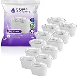 Haysen & Clarvis Cartouche Filtrante pour Carafe - Compatible avec Brita Maxtra, AmazonBasics (Lot de 12)