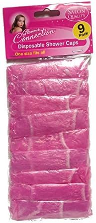 9 x Disposable Shower Caps by Lizzy® (Pink)