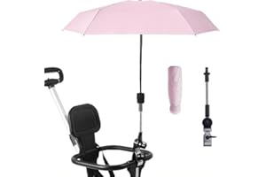 Nakazawa Universeller Baby-Sonnenschirm zum Anklippen, universeller Kinderwagen-Sonnenschirm mit UV-Schutz, Clip-On-Universal-Sonnenschirm mit UV-Schutz