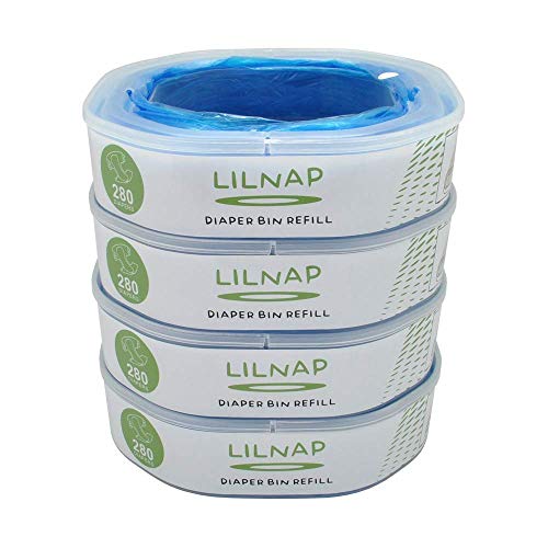 LILNAP - Recharges pour Poubelle à Couches Angelcare Dress-Up & Classic XL | Film Antibactérien Multicouche avec Traitement EVOH Anti-odeurs