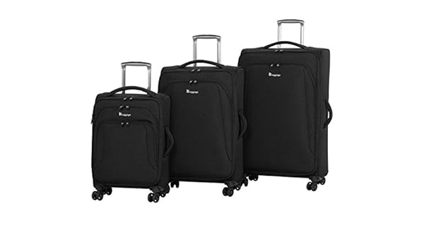 it luggage megalite quilted 8 wheel grey large suitcase