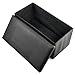 Beyondfashion 76cm x 38cm x 36cm Large Double Faux Leather Ottoman Folding Storage Pouffe Toy Box Foot Stool Seat (Black)