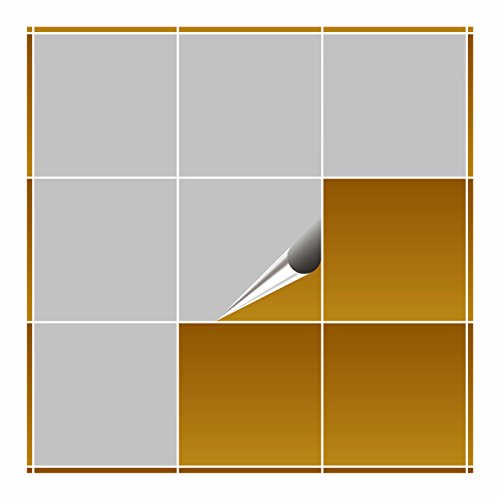 Fliesenaufkleber für Bad und Küche - 20x20 cm - hellgrau matt - 20 Fliesensticker für Wandfliesen