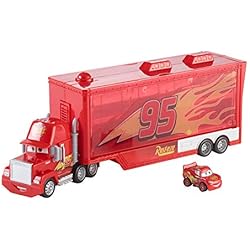 Cars Mack camión mundo de aventuras, coche transportador de juguetes (Mattel FLG70)