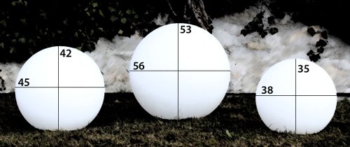 Kugelleuchte, Gartenkugel, GlowOrb white, 38cm Ø, 10475 - 7